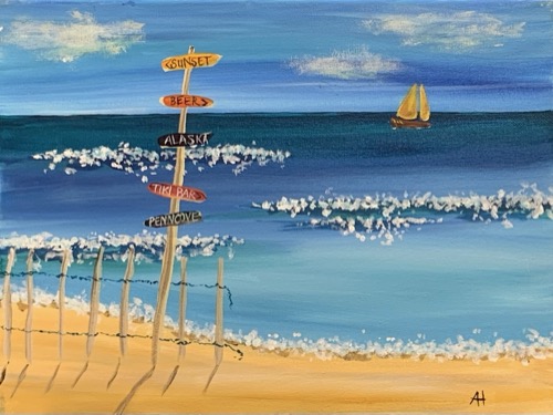 Let's Paint!  Private: In-Studio - Beach Signs, May 9th, 4:00PM