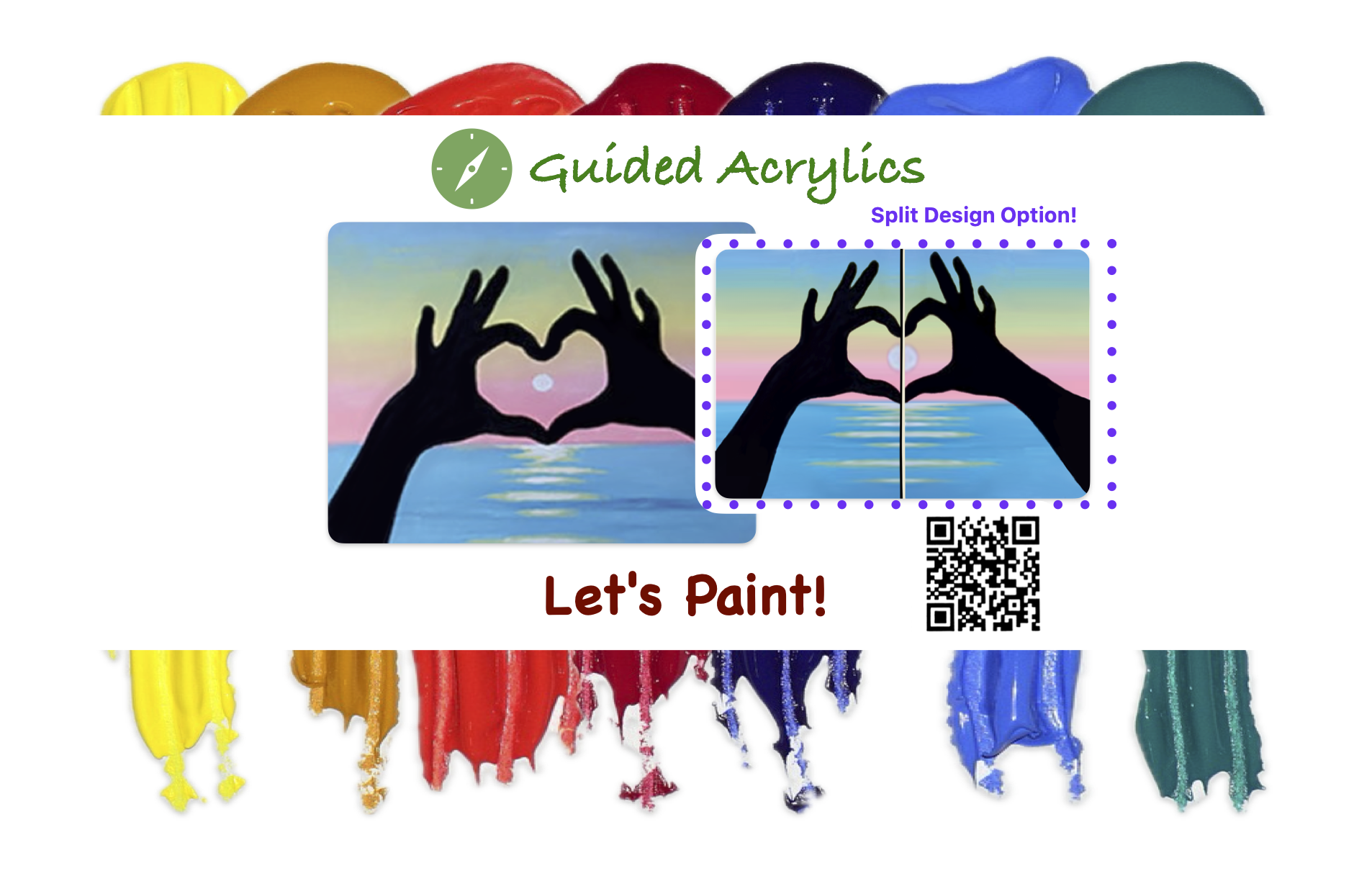 Let's Paint! Acrylics: Sunset Love - Feb 13th 6:00PM (Freeland)