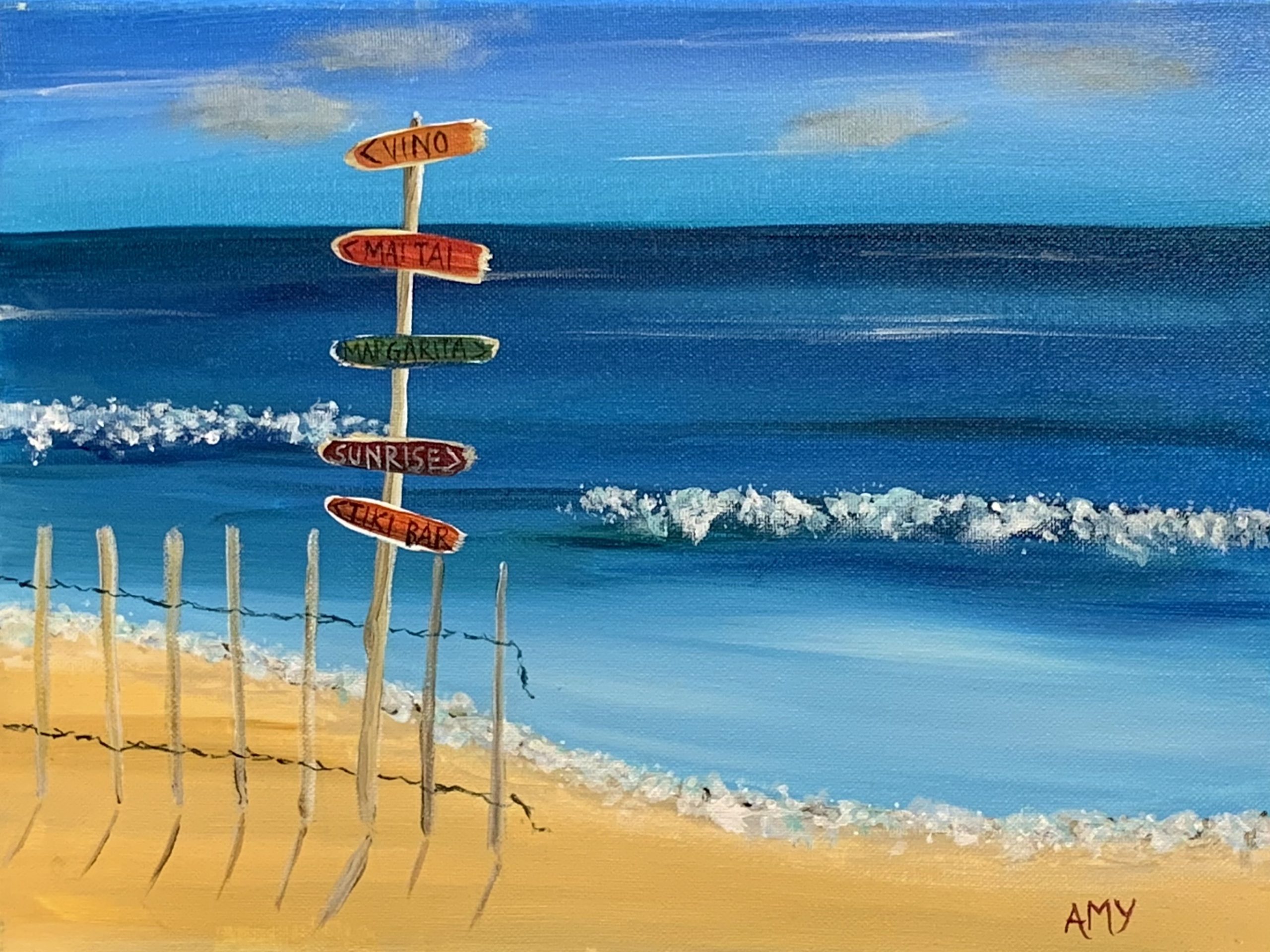 Let's Paint! Acrylics: Starfish or Beach Signs - July 18th 1:00PM (Freeland) - Image 3