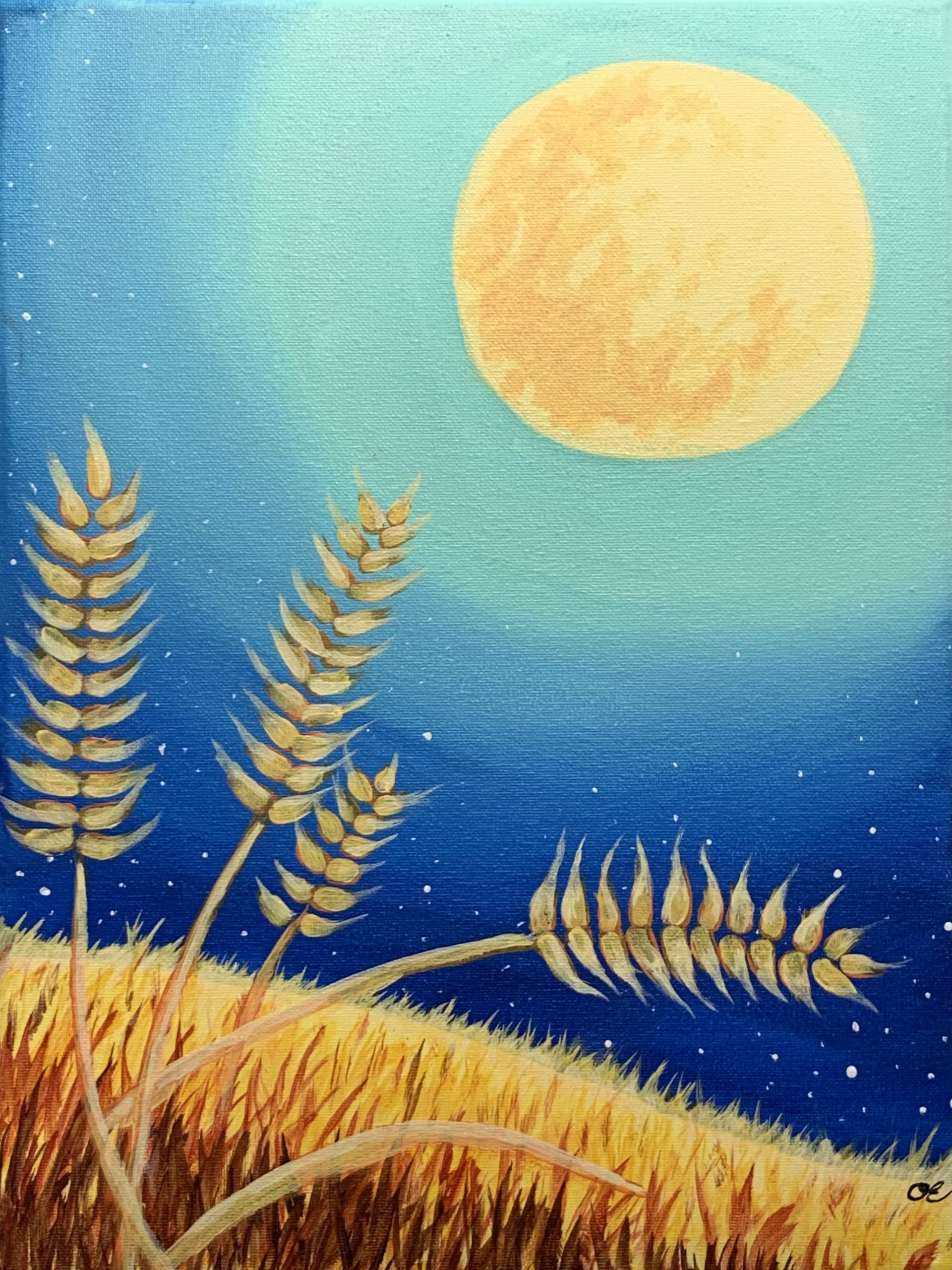Let's Paint! Acrylics: Harvest Moon - Sept 12th 1:00PM (Freeland) - Image 2